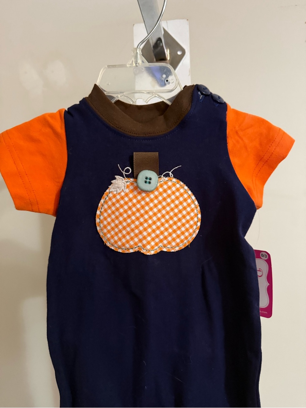 NWT Ricrac & Ruffles Pumpkin Romper - Picture 8 of 13